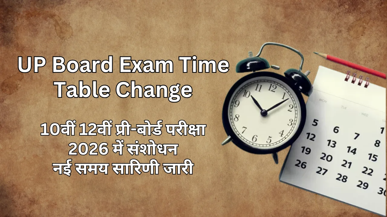 UP Board Exam Time Table Change